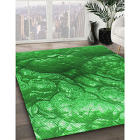 Patterned Green Rug, pat3134grn