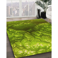 Patterned Pistachio Green Rug, pat3134yw