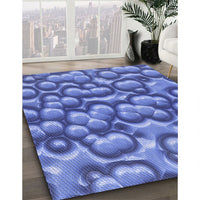 Patterned Sky Blue Rug, pat3135blu