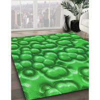 Patterned Green Rug, pat3135grn