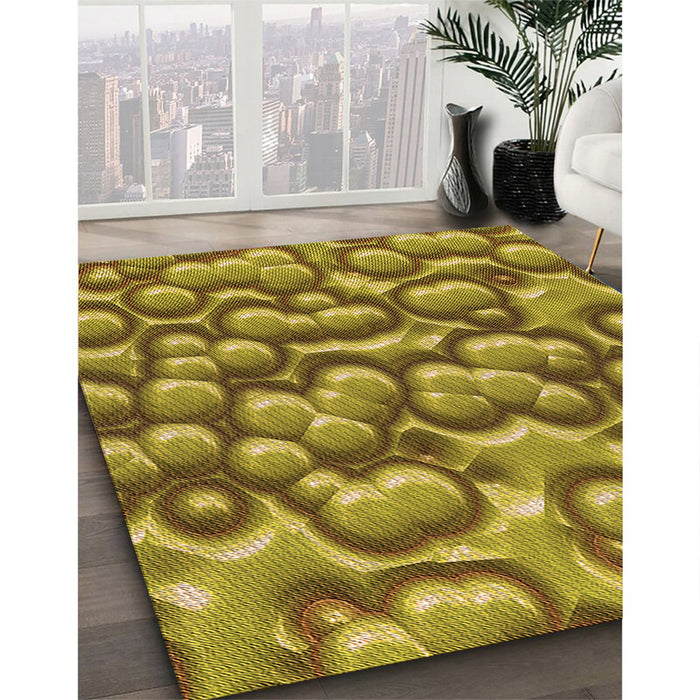 Machine Washable Transitional Yellow Rug in a Family Room, wshpat3135org