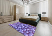 Patterned Amethyst Purple Rug in a Bedroom, pat3135pur