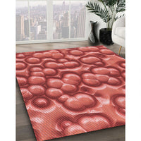 Patterned Red Rug, pat3135rd