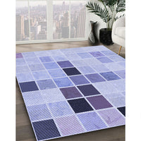 Patterned Periwinkle Purple Rug, pat3136blu