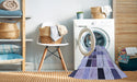 Machine Washable Transitional Periwinkle Purple Rug in a Washing Machine, wshpat3136blu