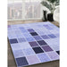 Machine Washable Transitional Periwinkle Purple Rug in a Family Room, wshpat3136blu