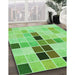 Machine Washable Transitional Jade Green Rug in a Family Room, wshpat3136grn