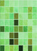 Machine Washable Transitional Jade Green Rug, wshpat3136grn