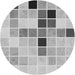 Square Patterned Gray Rug, pat3136gry