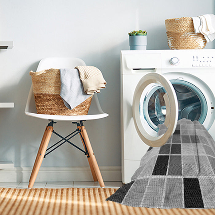Machine Washable Transitional Gray Rug in a Washing Machine, wshpat3136gry