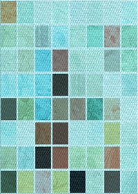 Machine Washable Transitional Deep-Sea Green Rug, wshpat3136lblu