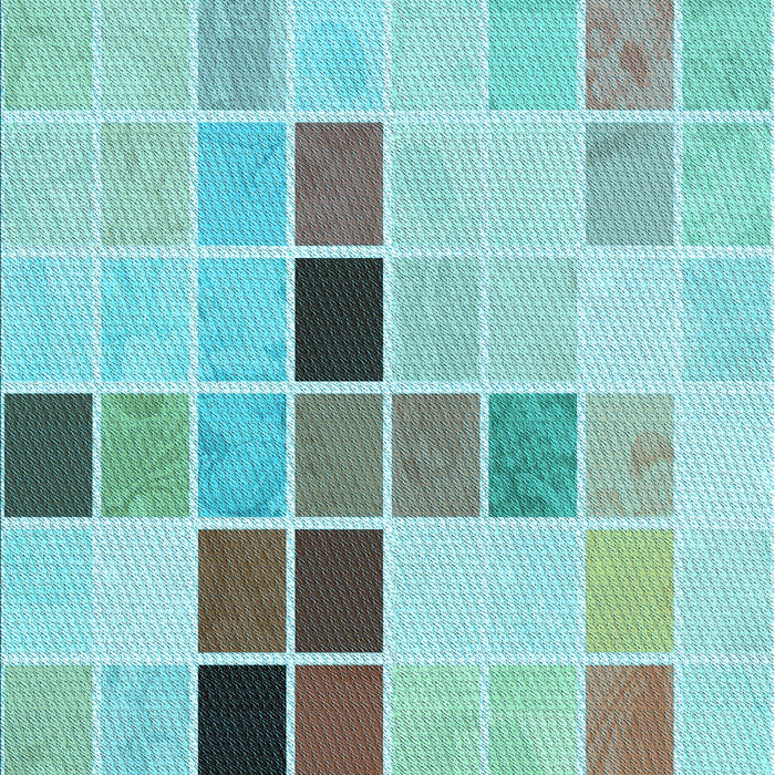 Patterned Deep-Sea Green Rug, pat3136lblu