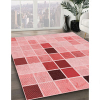 Patterned Baby Pink Rug, pat3136rd