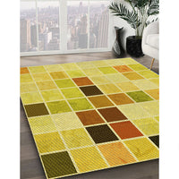 Patterned Bold Yellow Rug, pat3136yw