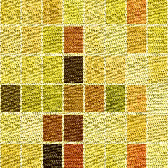 Machine Washable Transitional Bold Yellow Rug, wshpat3136yw