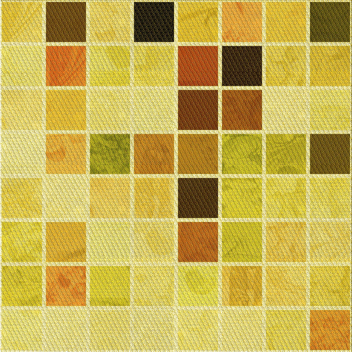 Round Machine Washable Transitional Bold Yellow Rug, wshpat3136yw