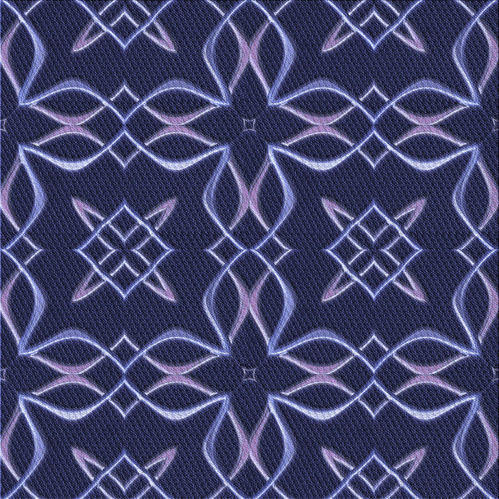 Round Patterned Night Blue Rug, pat3137blu