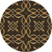 Square Patterned Midnight Gray Rug, pat3137brn