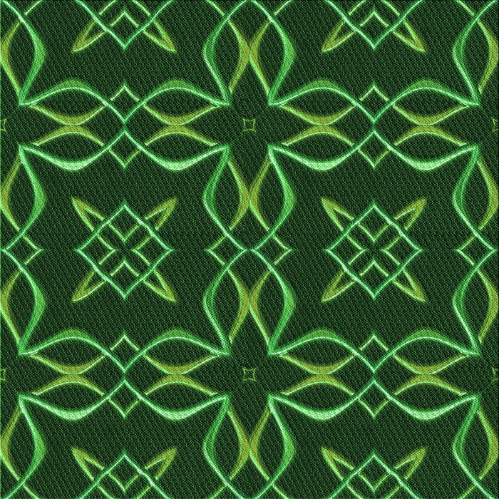 Round Patterned Dark Forest Green Rug, pat3137grn