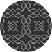 Square Patterned Smokey Gray Rug, pat3137gry