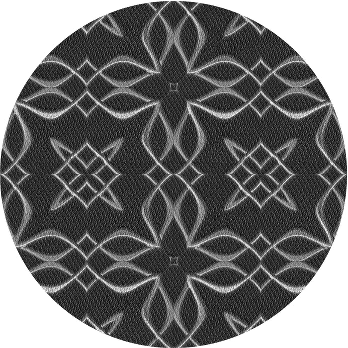 Square Machine Washable Transitional Smokey Gray Rug in a Living Room, wshpat3137gry