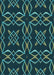 Patterned Deep-Sea Green Rug, pat3137lblu