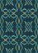 Machine Washable Transitional Deep-Sea Green Rug, wshpat3137lblu