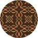 Square Patterned Red Rug, pat3137org