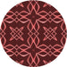 Square Machine Washable Transitional Red Rug in a Living Room, wshpat3137rd