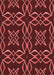 Machine Washable Transitional Red Rug, wshpat3137rd