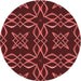 Square Patterned Red Rug, pat3137rd