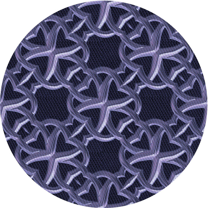 Square Patterned Periwinkle Purple Rug, pat3138blu