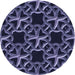 Square Patterned Periwinkle Purple Rug, pat3138blu