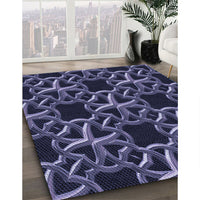 Patterned Periwinkle Purple Rug, pat3138blu