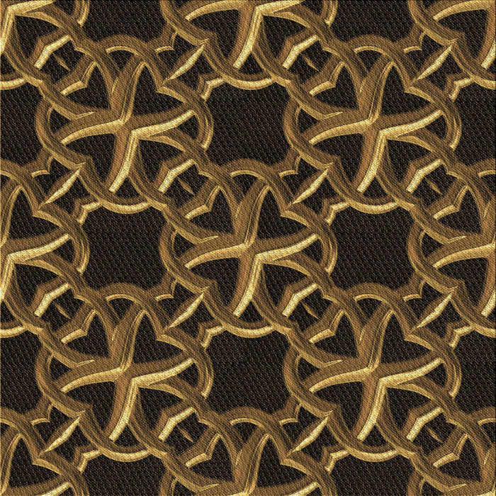 Round Patterned Midnight Gray Rug, pat3138brn