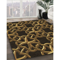 Patterned Midnight Gray Rug, pat3138brn