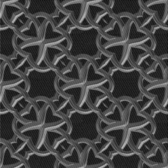 Round Patterned Midnight Gray Rug, pat3138gry