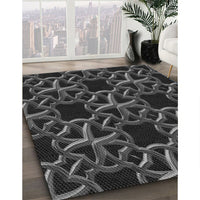 Patterned Midnight Gray Rug, pat3138gry