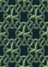 Patterned Deep Teal Green Rug, pat3138lblu