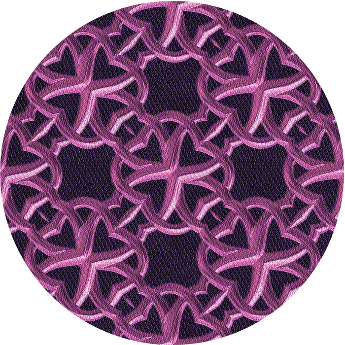 Square Patterned Orchid Purple Rug, pat3138pur