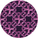 Square Patterned Orchid Purple Rug, pat3138pur