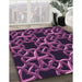 Patterned Orchid Purple Rug in Family Room, pat3138pur