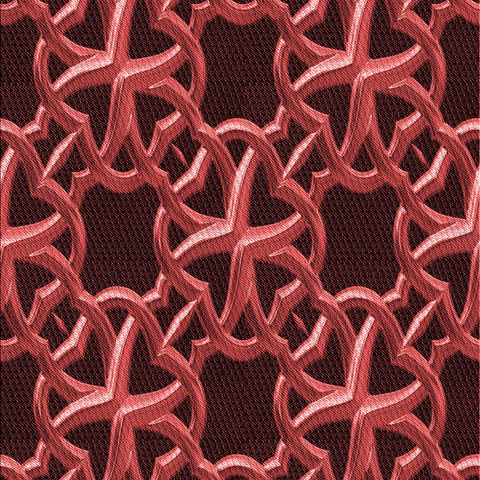 Patterned Red Rug, pat3138rd