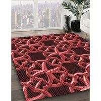 Patterned Red Rug, pat3138rd