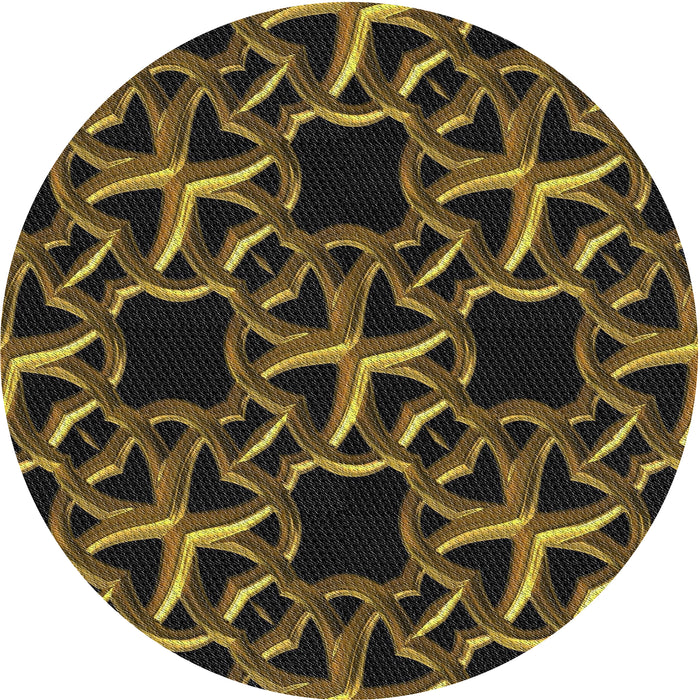 Sideview of Patterned Mid Gray Novelty Rug, pat3138