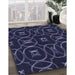 Machine Washable Transitional Deep Periwinkle Purple Rug in a Family Room, wshpat3139blu