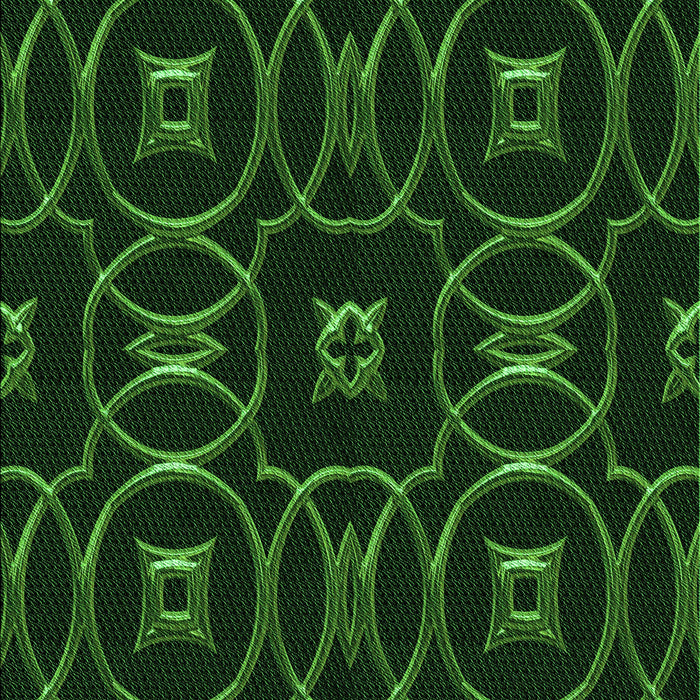 Patterned Green Rug, pat3139grn