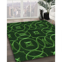 Patterned Green Rug, pat3139grn