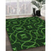 Patterned Green Rug in Family Room, pat3139grn