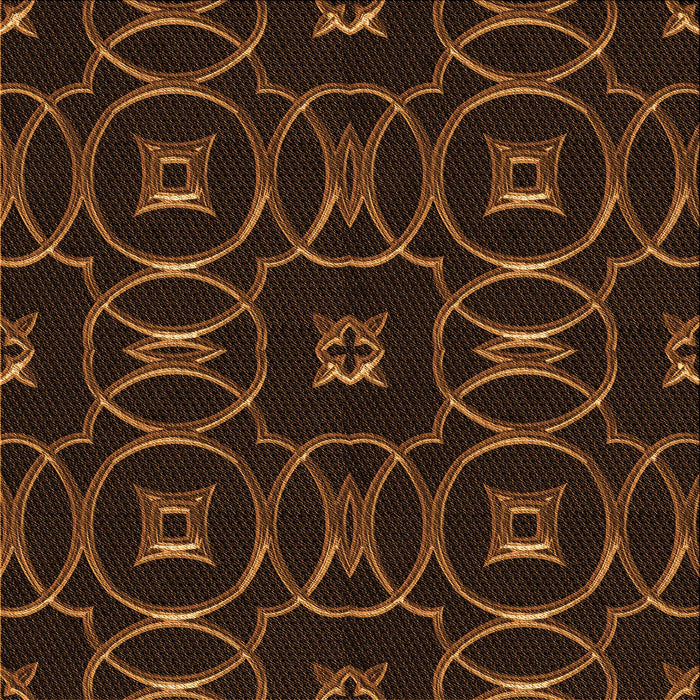 Round Patterned Mahogany Brown Rug, pat3139org